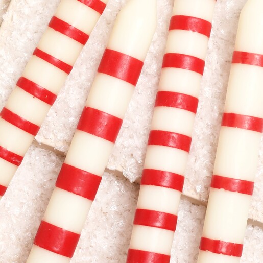 Afroart Red Striped Soy Candles Pack of 4