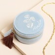 Close up of jewellery case with personalised name