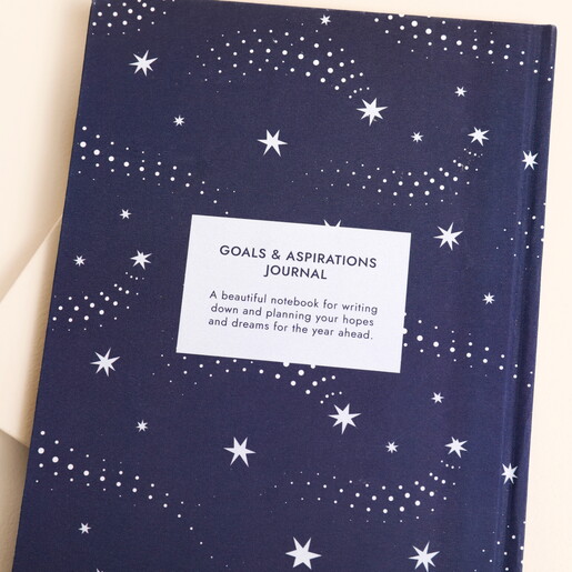 Navy Celestial Goals and Aspirations Notebook