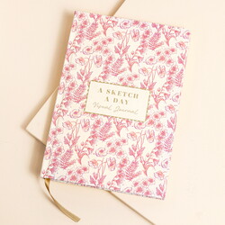 Pink Wildflower Sketch-A-Day Visual Journal