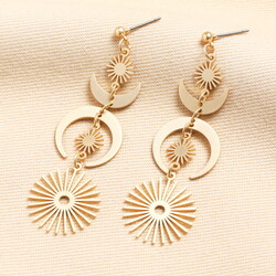 Big Metal London Delphi Altar Statement Earrings in Gold