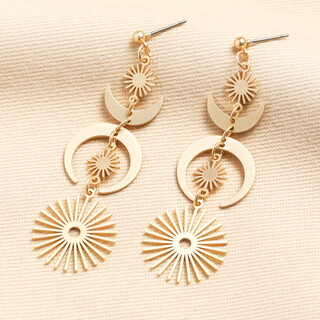 Big Metal London Delphi Altar Statement Earrings in Gold