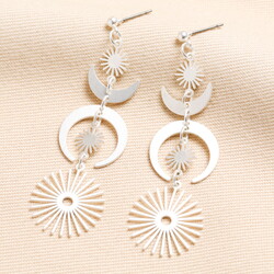 Big Metal London Delphi Altar Statement Earrings in Silver