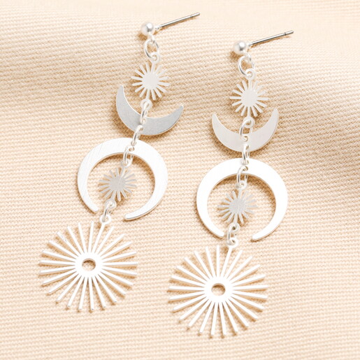 Big Metal London Delphi Altar Statement Earrings in Silver