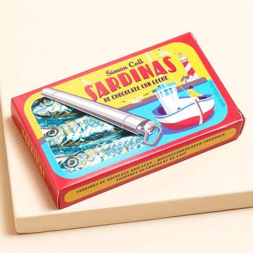 Chocolate sardines in colourful packaging