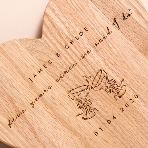 close up of personalisation of cheeseboard
