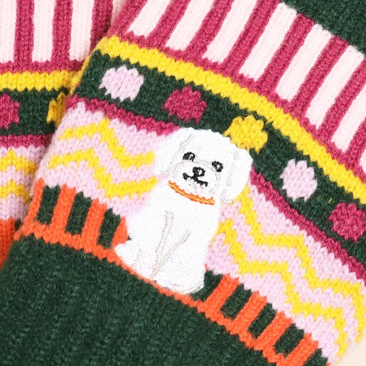 House of Disaster Dog House Fair Isle Fingerless Gloves