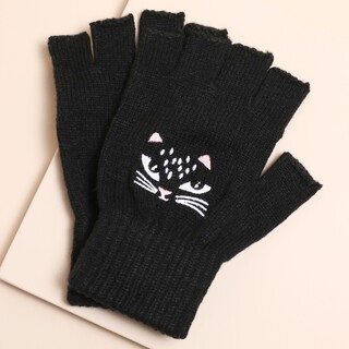 House of Disaster Feline Fingerless Gloves