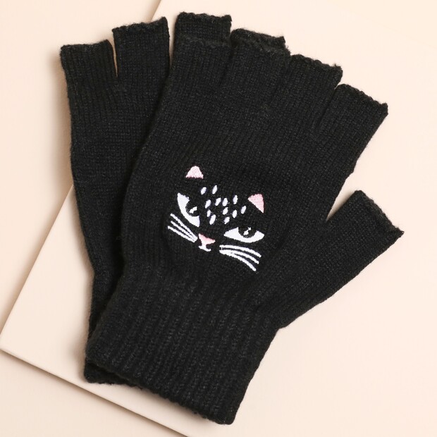 House of Disaster Feline Fingerless Gloves
