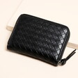 Black Braided Zip Around Purse