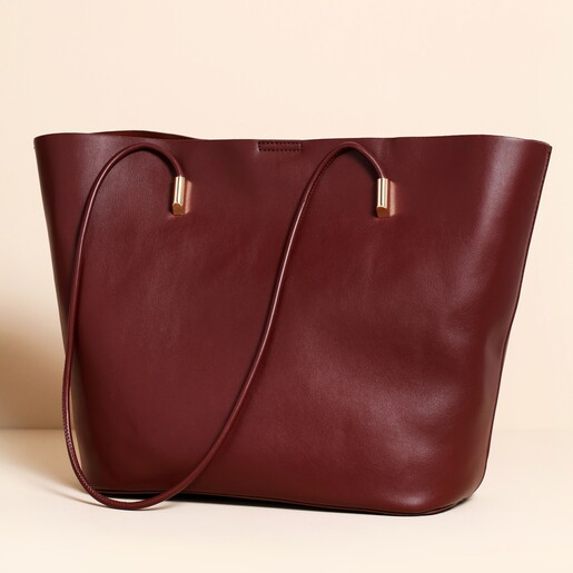 Large Burgundy Tote Bag