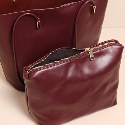 Large Burgundy Tote Bag