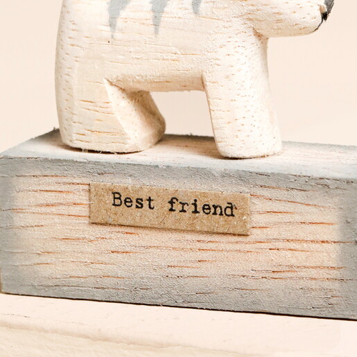 East of India 'Best Friend' Wooden Dog
