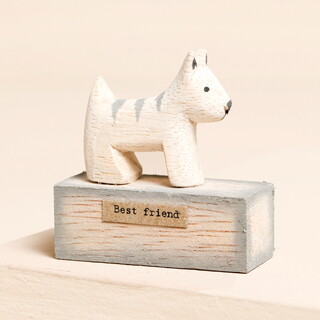 East of India 'Best Friend' Wooden Dog