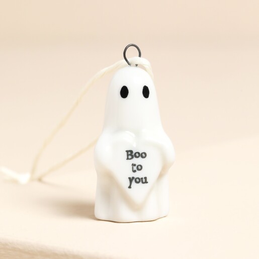 East of India Boo To You Hanging Ghost Decoration
