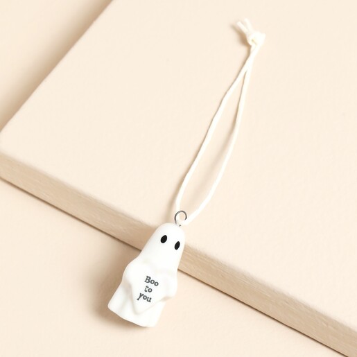 East of India Boo To You Hanging Ghost Decoration