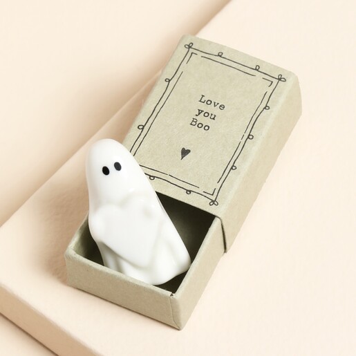 East of India Matchbox Love You Boo Ghost Token In Box