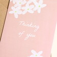 Thinking of You Pink Floral Greetings Card