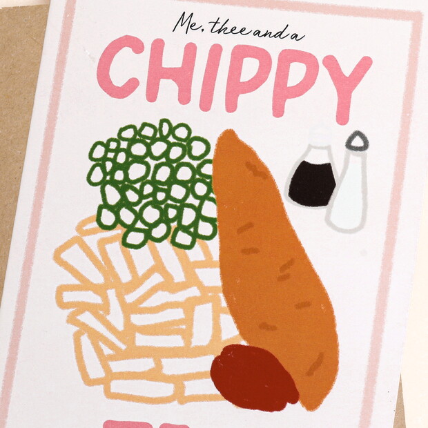 Chippy Tea Greetings Card | East End Prints | Lisa Angel
