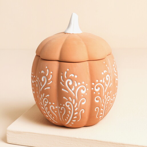 Pumpkin Ceramic Candle