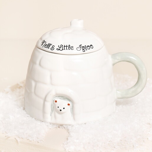 personalised igloo mug made from ceramic