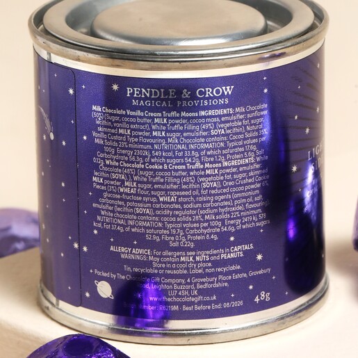 Ingredients on The Chocolate Gift Co. Moon Stones Vanilla Truffles