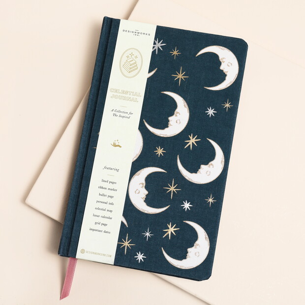 Designworks Teal Celestial Moon Journal Designworks Teal Celestial Moon Journal