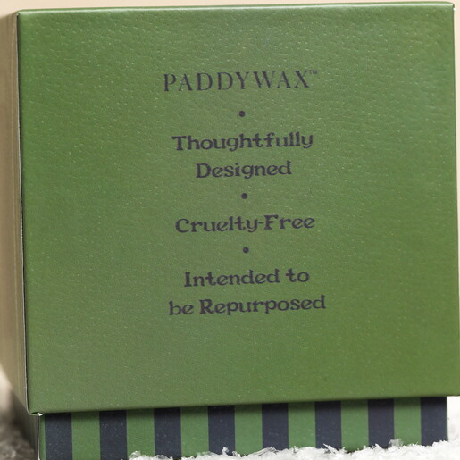 Paddywax Balsam Fir Cabana Green Striped Ceramic Candle