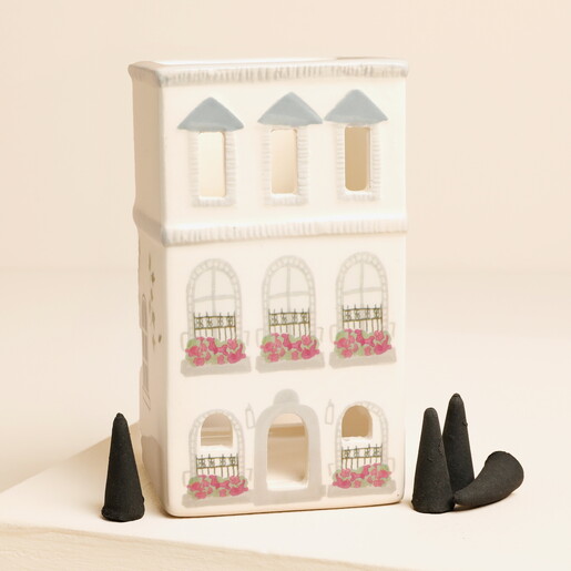 Paddywax Parisian Townhouse Style Incense and Tea Light Holder 