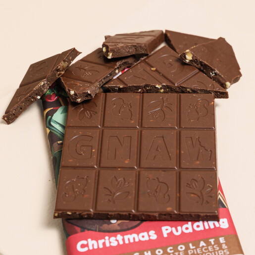 Gnaw Christmas Pudding Milk Chocolate Bar