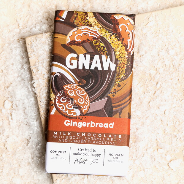 Gnaw Gingerbread Milk Chocolate Bar Gnaw Gingerbread Milk Chocolate Bar