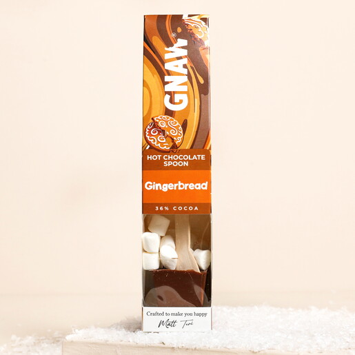 Gnaw Gingerbread Hot Chocolate Spoon with Marshmallows