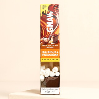 Gnaw Gooey Centre Hazelnut Hot Chocolate Spoon with Marshmallows