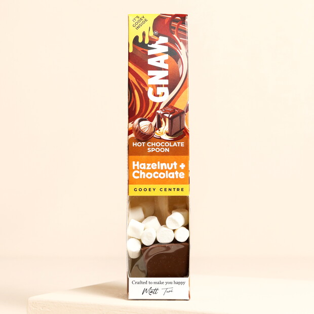 Gnaw Gooey Centre Hazelnut Hot Chocolate Spoon with Marshmallows Gnaw Gooey Centre Hazelnut Hot Chocolate Spoon with Marshmallows
