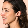 Black Bow Stud Earrings in Gold