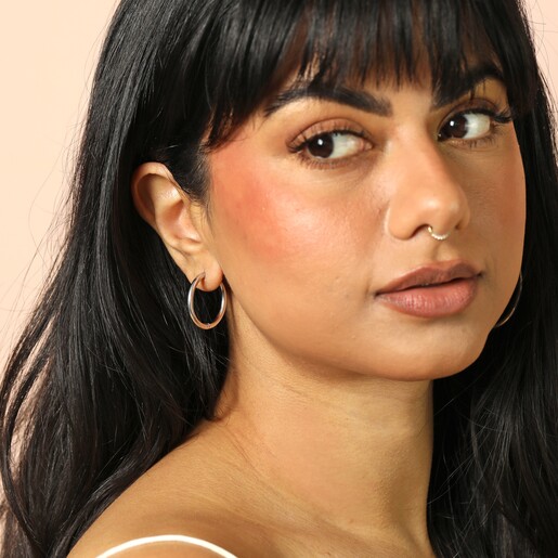 Stainless Steel Small Thin Hoops in Silver