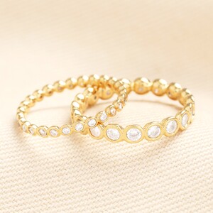 Small Multi-Disc Crystal Ring in Gold S/M
