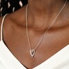 Sterling Silver Bubble Heart Pendant Necklace on Model