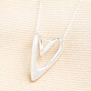 Sterling Silver Looped Large Heart Necklace