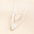 Sterling Silver Looped Large Heart Necklace