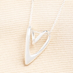 Sterling Silver Bubble Heart Pendant Necklace