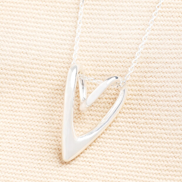 Sterling Silver Bubble Heart Pendant Necklace Sterling Silver Bubble Heart Pendant Necklace