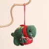 Festive Felt Dinosaur Hanging Decoration