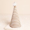 Frosted Gingerbread Small Christmas Tree and Star Decoration on a neutral background