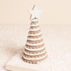 Frosted Gingerbread Small Christmas Tree and Star Decoration on a neutral background