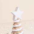 Frosted Gingerbread Small Christmas Tree and Star Decoration close up of star