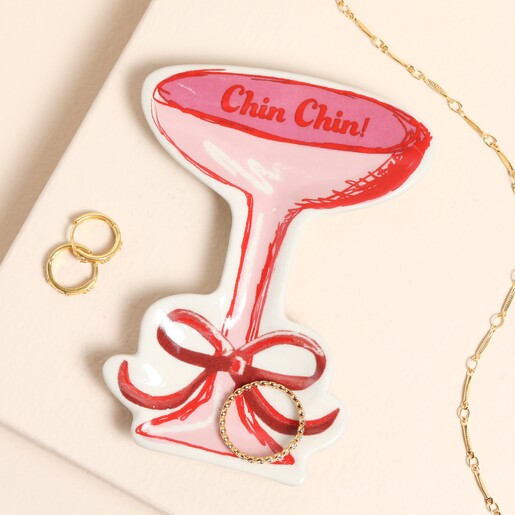 Chin Chin Cocktail Ceramic Trinket Dish