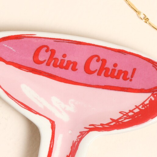 Close Up of Chin Chin Cocktail Ceramic Trinket Dish