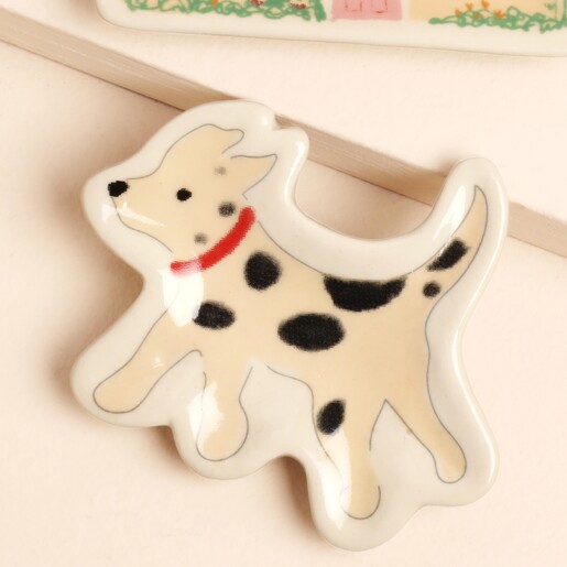 Set of 2 House and Dog Ceramic Trinket Dishes