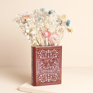 It's A Love Story Ceramic Book Vase